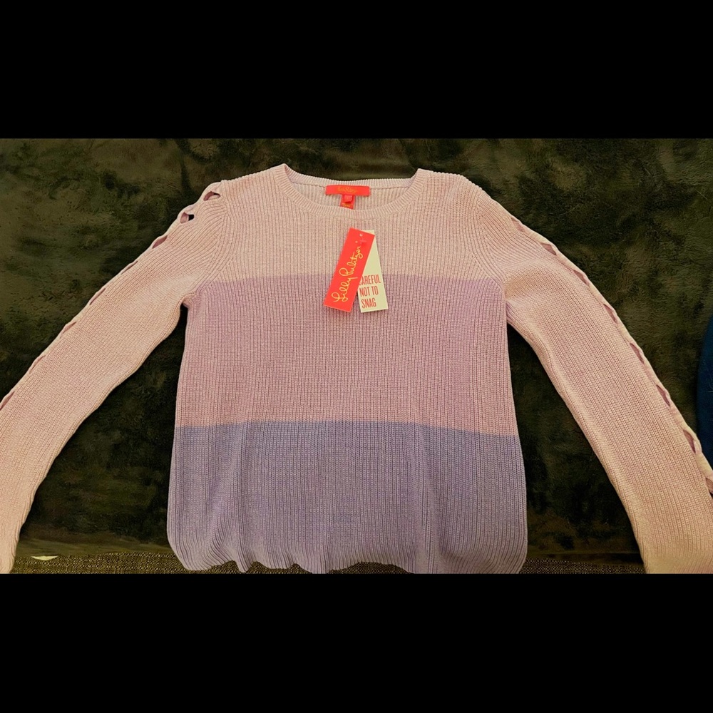Lilly Pulitzer Cortina Sweater (periwinkle/pink/purple)